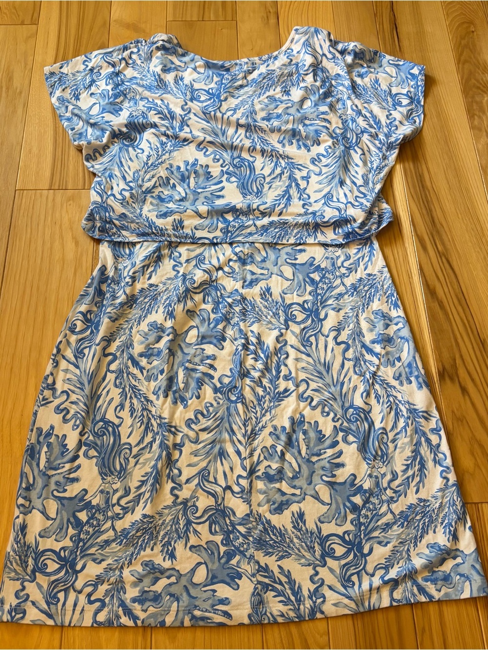 Lilly Pulitzer Inka Resort White Aqua Lounge Dress - Picture 7 of 12